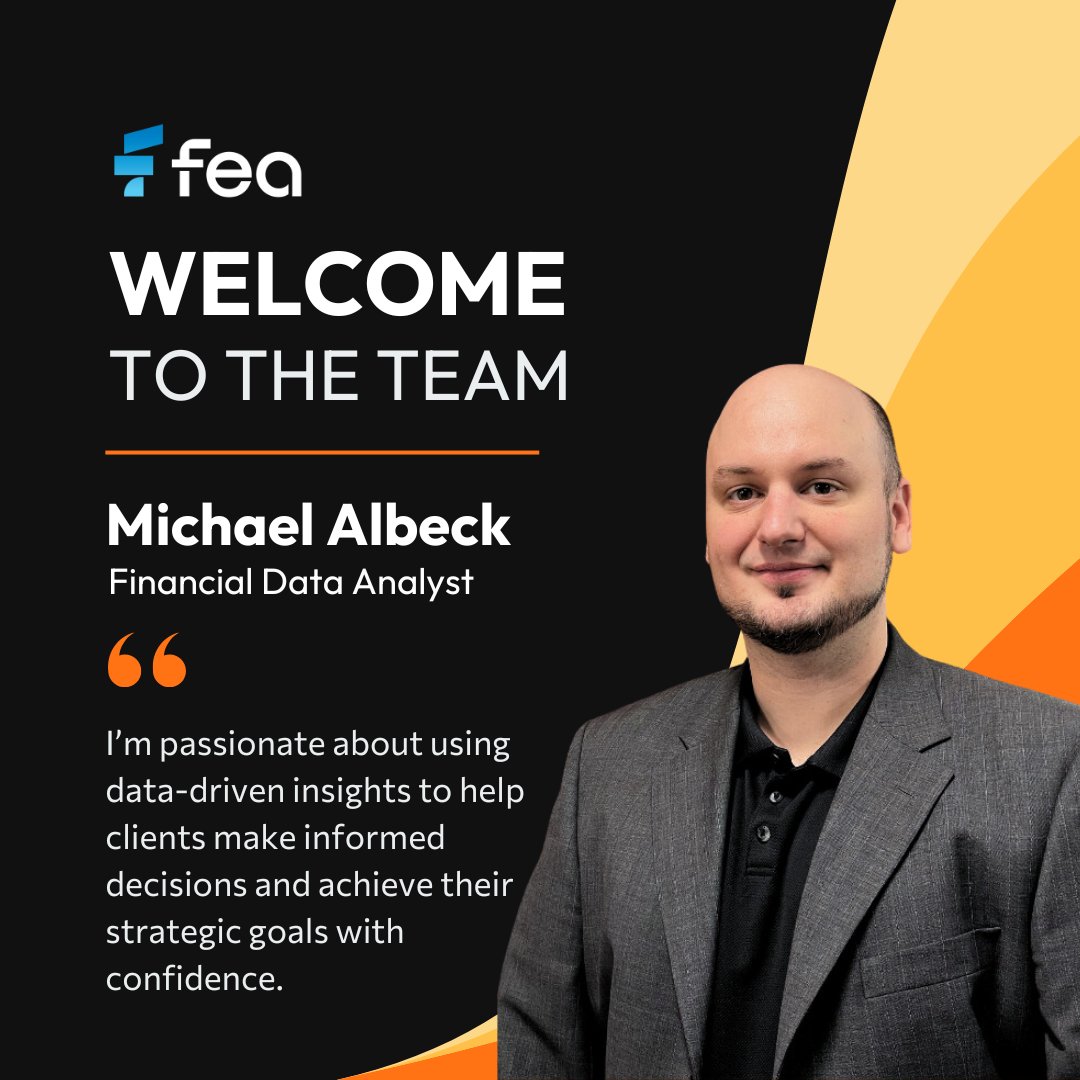We’re excited to welcome Michael to FEA as a Financial Data Analyst! Michael brings expertise in data analysis, financial modeling, and capital planning to help our clients make informed decisions about their portfolio. hubs.la/Q02-xd-W0