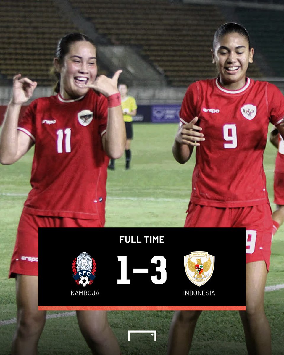 GOAL_ID's tweet photo. 🏆 𝐆𝐀𝐑𝐔𝐃𝐀 𝐏𝐄𝐑𝐓𝐈𝐖𝐈 𝐉𝐔𝐀𝐑𝐀! 🏆

Kalahkan Kamboja di laga final, Timnas Wanita Indonesia berhasil menjadi juara Piala AFF Wanita 2024! 🎉

SELAMAT, GARUDA PERTIWI 🦅

📷: @_vino_alvino 

#Indonesia #Kamboja #GarudaPertiwi #AFFWomensCup2024 https://t.co/W7fuqDnlBu