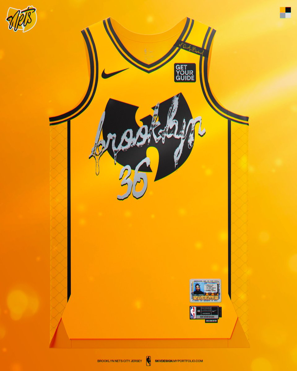 brooklyn nets yellow jersey