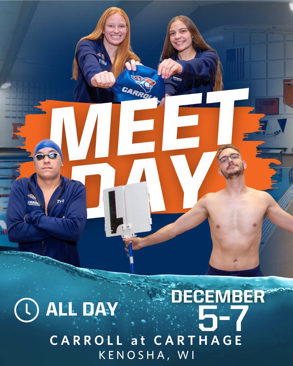 pio_athletics's tweet photo. #MeetDay @Pio_Swim_Dive  travels to Carthage for Day 1 of the Carthage Mid-Season Classic! #GoPios #d3swim

📍Kenosha, WI
📺https://t.co/OCwZNcMx6x https://t.co/9BITSX2PJU