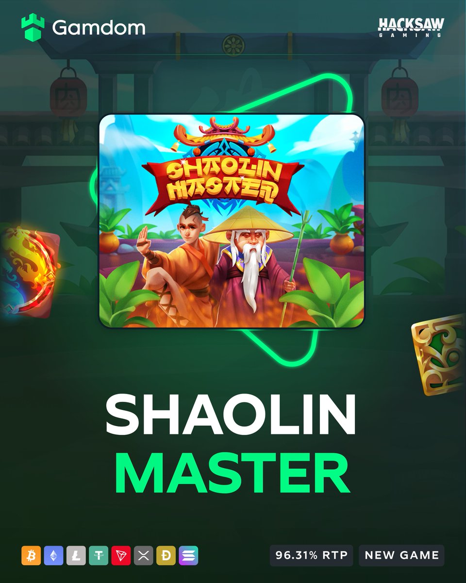 gamdom's tweet photo. 🥋 New Game: Shaolin Master by Hacksaw Gaming! 🥋

Enter the mystical world of Shaolin, where the wise Master and his dedicated student train in the mountains! 🏞️ 

Max Win: 10,000x your bet! 💥

-💚 + 🔄 + Tag a friend + Drop your userID for a chance at FREE spins! 

🔗https://t.co/JvYyN96I5l