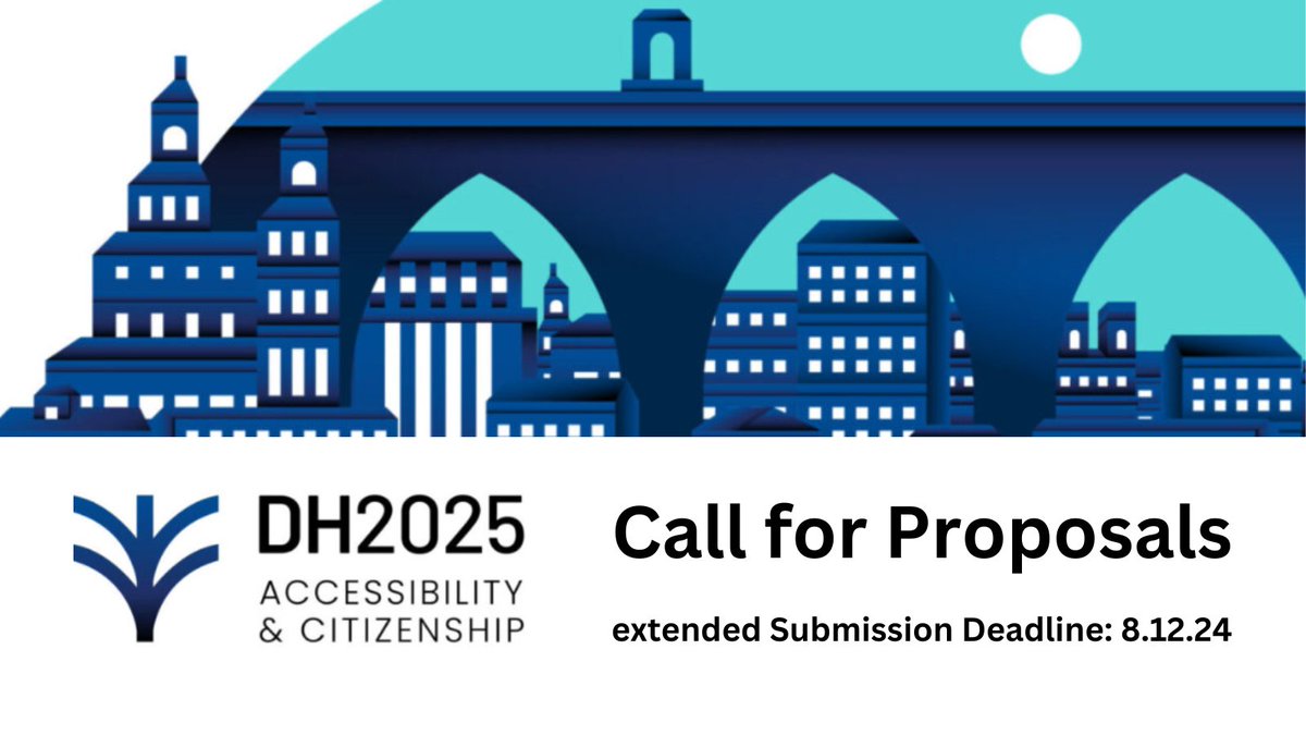 📢 Call for Papers:
<a href="/dh2025Lx/">DH2025</a> / <a href="/ADHOrg/">ADHO</a> invite proposals that relate to the #DH2025 conference theme "Building access and accessibility, open science to all citizens":
👉clariah.at/en/news/dh-202…
Deadline extended to Sunday, December 8th!