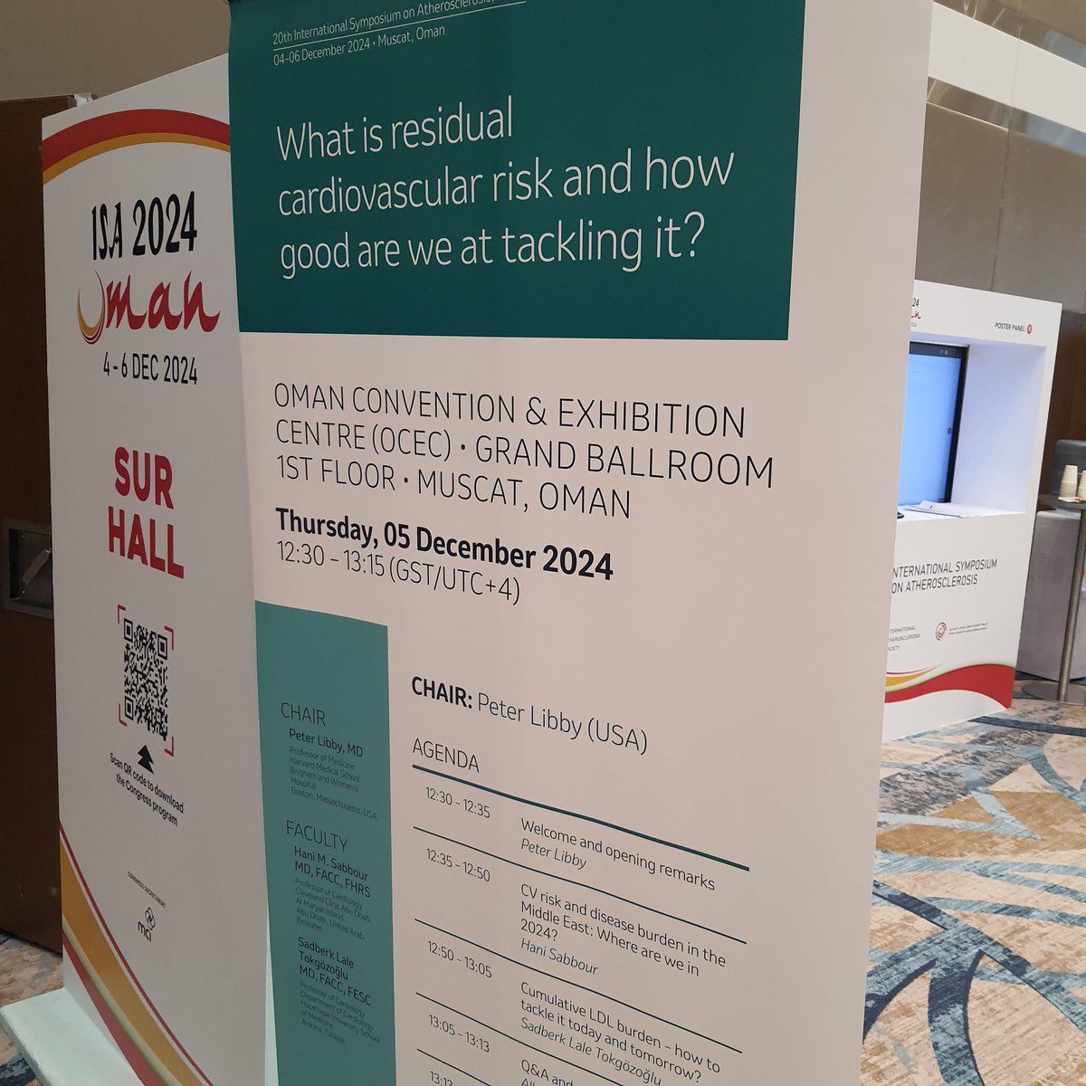 Hasanain90's tweet photo. 🚨Sponsored Symposium - Merck
📌CV risk and disease burden in the Middle East: Where are we in 2024?
#Chairperson: 
@Peter Libby, USA  
@Hani Sabbour, UAE  
@Sadberk Lale Tokgözoğlu, Turkey
@atherosociety 
@OslaOman https://t.co/4xRLzTFiCM