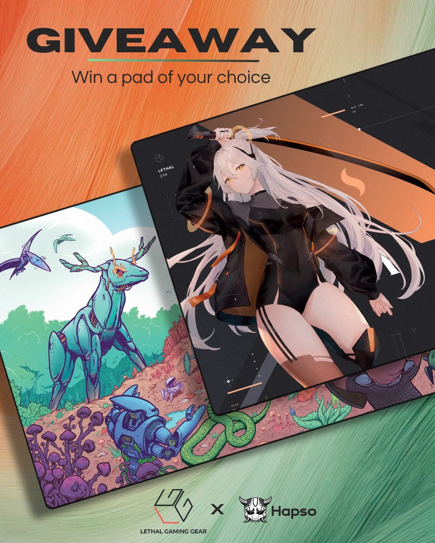 hapsolutelly's tweet photo. [ GIVEAWAY ] 🌟

Win a pad of your choice ! 

5 lucky winners 🙏

To participate ⤵️
💜 Follow @hapsolutelly and @LethalGamingGr 
🔁 Retweet this post
🧑‍🤝‍🧑 Tag a friend
 
Good luck ! Draw on December 15 🍀 https://t.co/KWwZIvumP2