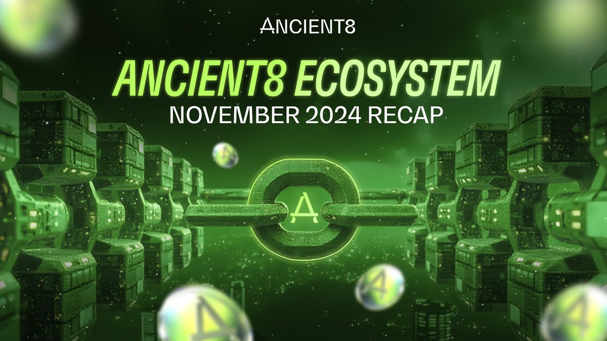 Ancient8_gg's tweet photo. November 2024 Recap: Ancient8 Ecosystem Highlights!

Here’s a look back at the key moments that made November unforgettable: 👇 https://t.co/btyfMyTYeH