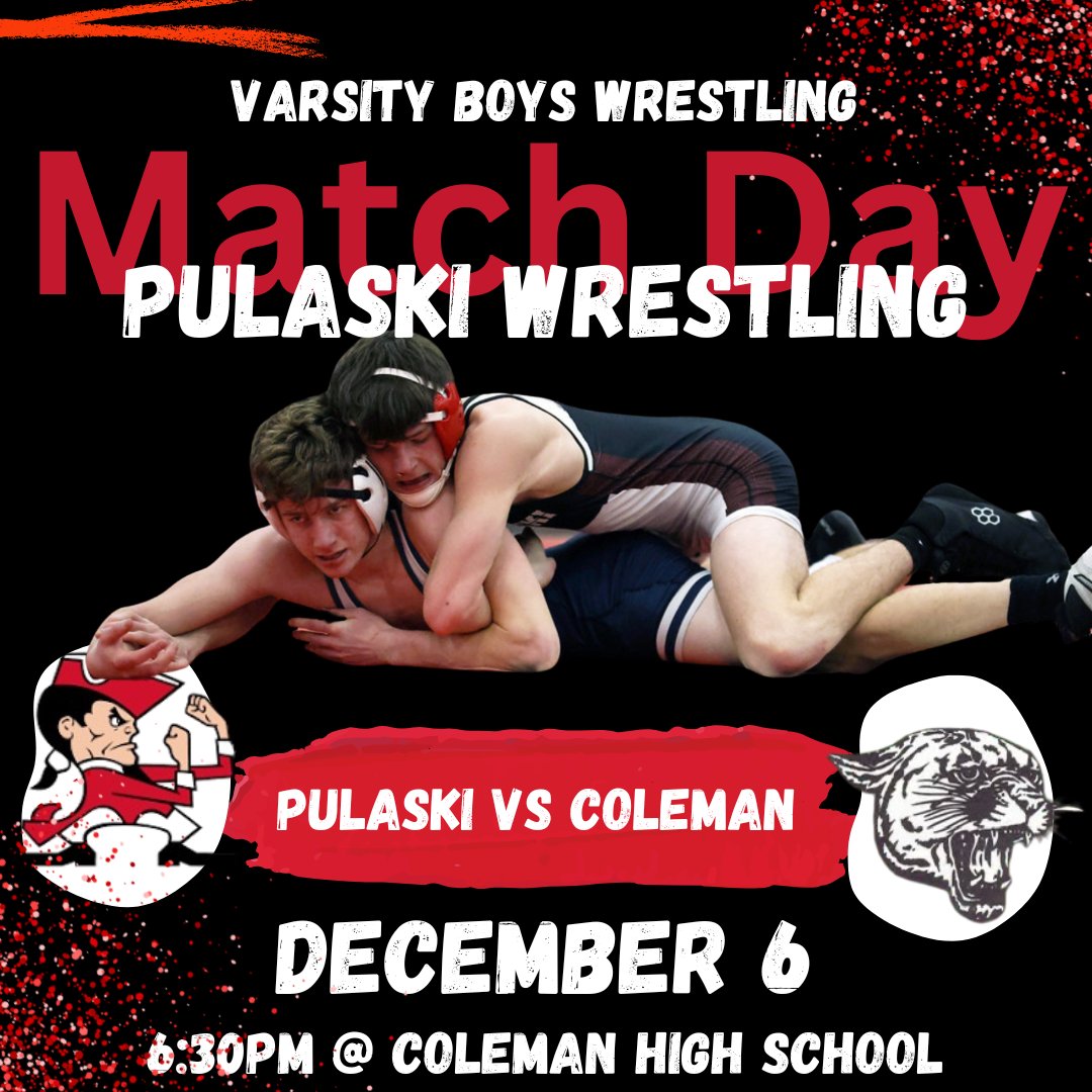 Pulaski Red Sea (@pulaskiredsea) on Twitter photo It’s time to kickoff the 2024-2025 wrestling season as the Raiders take on the Coleman Cougars at Coleman High School!!
Good Luck Raiders‼️
<a href="/pulaskiwrestle/">Pulaski Wrestling</a> It’s time to kickoff the 2024-2025 wrestling season as the Raiders take on the Coleman Cougars at Coleman High School!!
Good Luck Raiders‼️
<a href="/pulaskiwrestle/">Pulaski Wrestling</a>