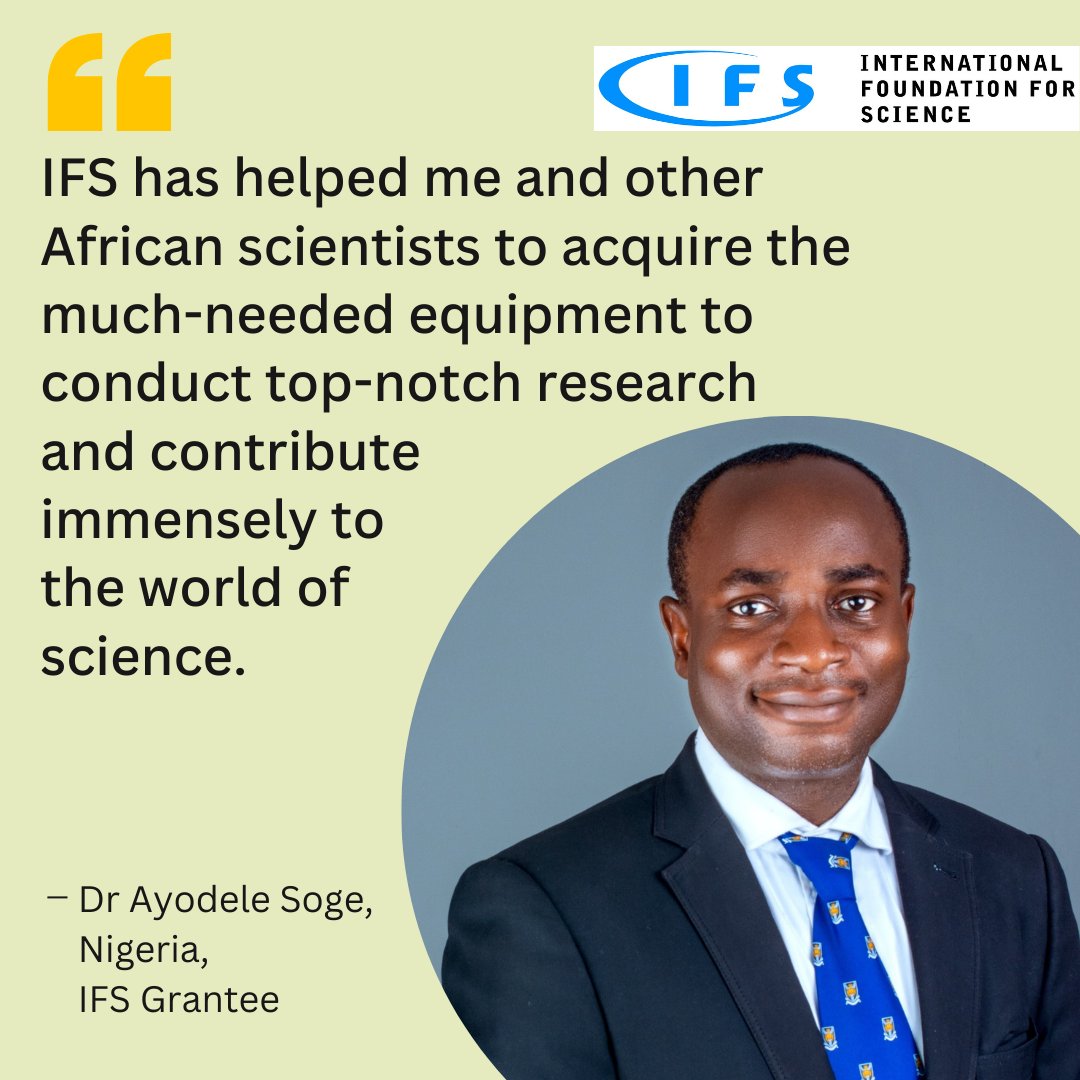 INTERNATIONAL FOUNDATION FOR SCIENCE tweet media