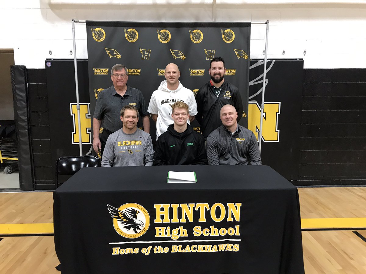 KLEMSports's tweet photo. Congratulations to @BlackhawksFB’s Gabe Anderson on signing today to play football at the University of North Dakota next season! https://t.co/hRNhQsRDXf