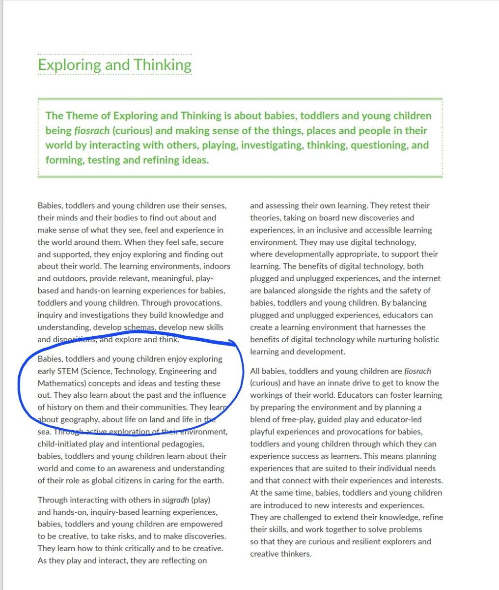 🎊👏☺️ Delighted to see new Aistear specifically promoting #STEM / #STEAM activities in #earlyyears practice. #earlychildhoodeducation #edchatie #edutwitter <a href="/NCCAie/">NCCA</a>