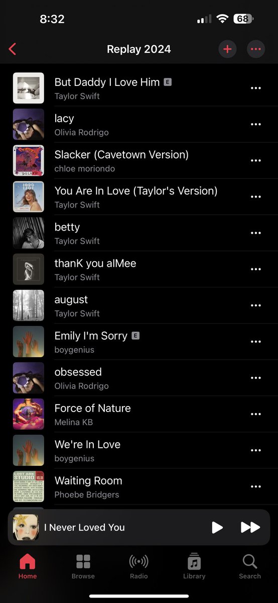 Cleowithmayo's tweet photo. Rip to all you sad little Spotify users but I know that unfortunately my Apple Music Rewind is very accurate 🕺 https://t.co/X48og7qYlX