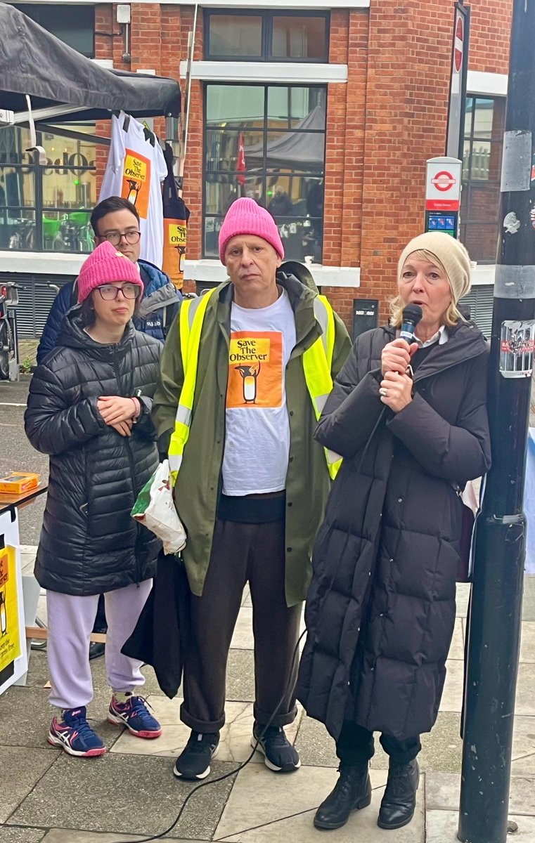 “This cannot happen”

The wonderful Jemma Redgrave speaking at our picketline. 

Of course it couldn’t be a protest against injustice without a #redgrave. 🧡

Thank you thank you thank you Jemma 🙏

#savetheobserver