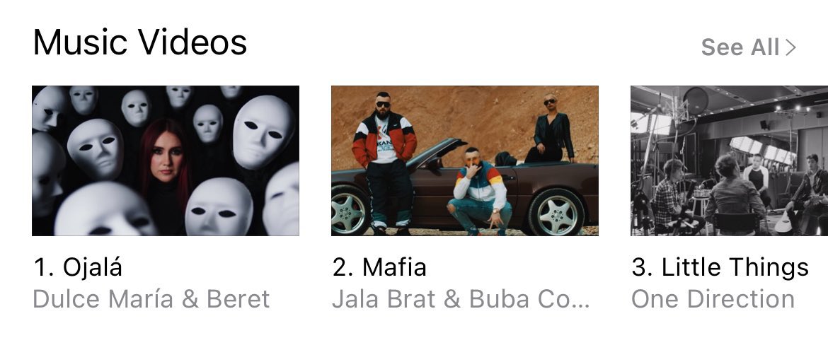 rbdslovenia's tweet photo. "Ojala" entró en todos los Charts más importantes de nuestro país. ✨️

Music Videos: #1 🇸🇮
iTunes General: #1 🇸🇮
iTunes POP: #1 🇸🇮
Deezer TOP100: #1 🇸🇮

@DulceMaria https://t.co/Ec0Gl3YqTO