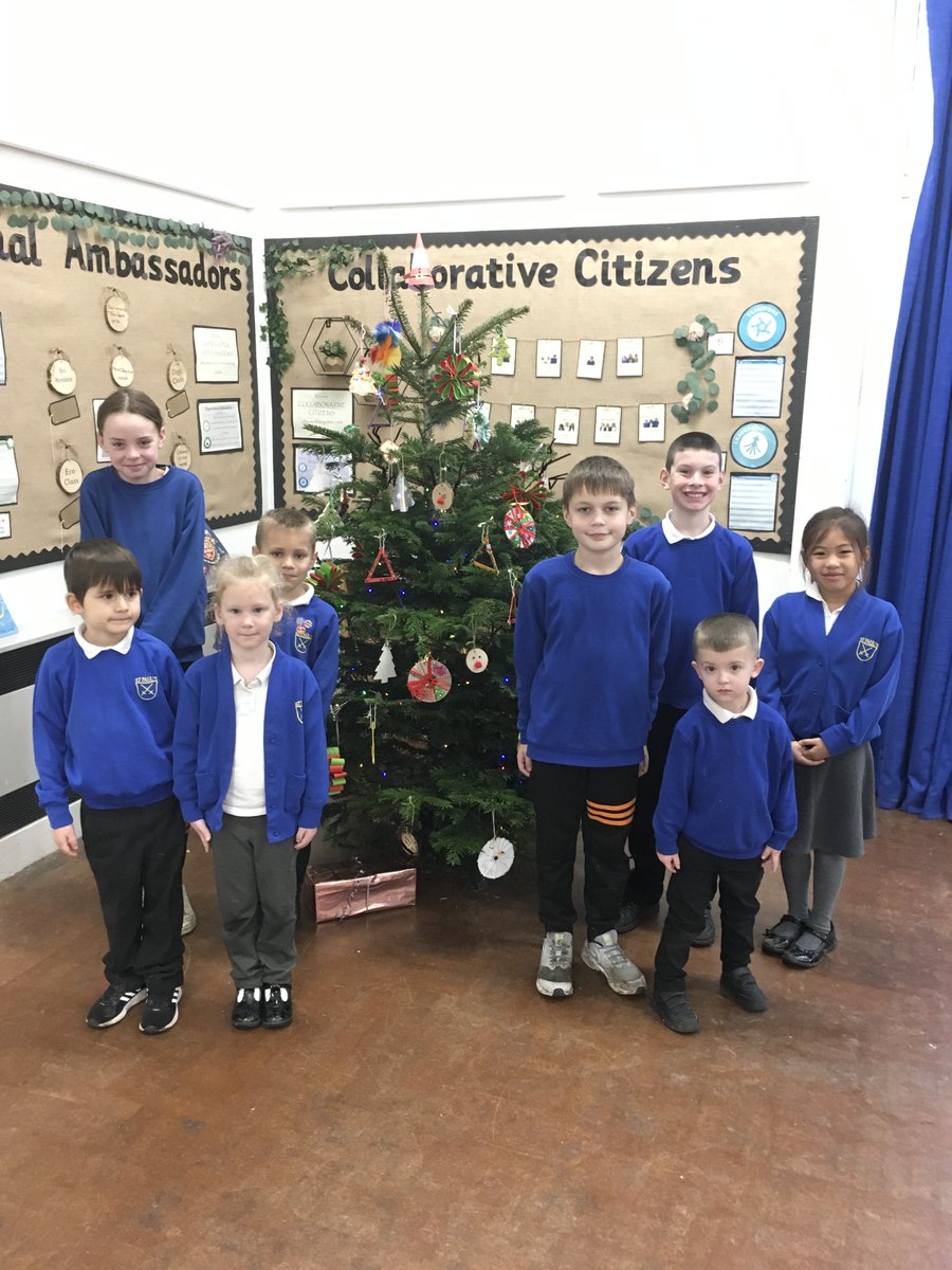 SpaldingStPauls's tweet photo. All the children have been making decorations for our Christmas Tree. They have been aspirational ambassadors, staying positive while creating their work. Huge thank you to Tallington Farm Shop for donating the tree and to Chislet Hire for supporting with delivery. https://t.co/N48vBmyxJi