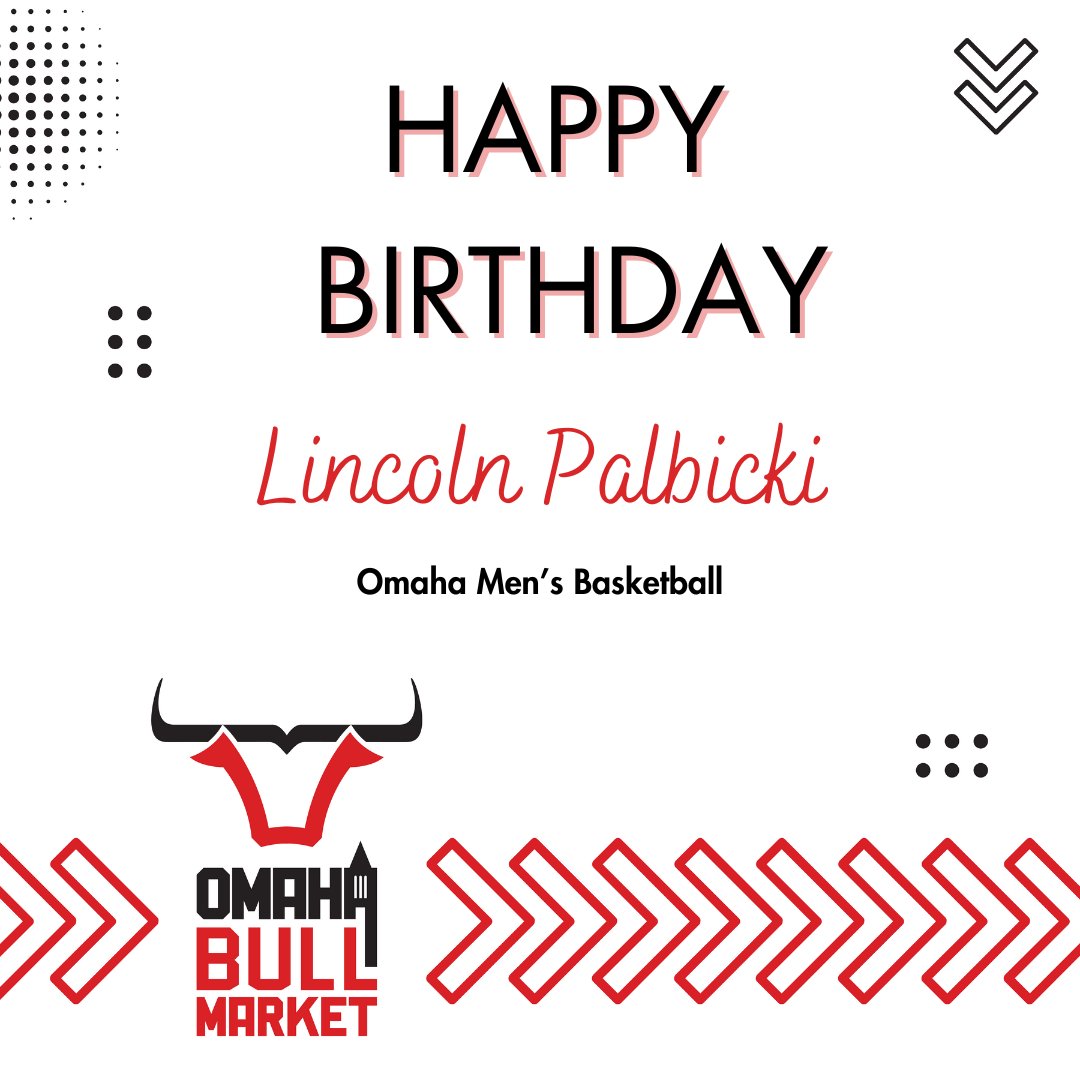 OmahaBullMarket's tweet photo. 🎂 It’s @Lpalbicki  Birthday! ⠀
🎉 Here’s to another fantastic year ahead!⠀
📸 Share your birthday messages and favorite moments of Lincoln below!⠀
#OmahaBullMarket #NIL #BirthdayCelebration #OmahaMavericks #OmahasTeam #TeamSpirit...... https://t.co/zUen5aeAiA
