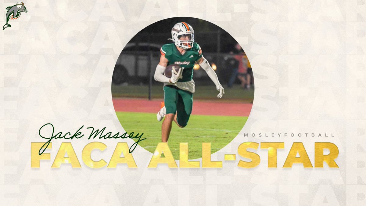 Mosley Football (@mosleydolphinfb) on Twitter photo Congratulation to <a href="/JackMassey33/">Jack Massey</a> on being selected to the <a href="/FACACoach/">FACA</a> All-Star team.
#MosleyMade
<a href="/ESPNPC1043/">ESPN Northwest Florida</a> <a href="/AdebanjiBamide1/">Banji Bamidele</a> <a href="/Ath_Dynasty/">The Athletic Academy</a> Congratulation to <a href="/JackMassey33/">Jack Massey</a> on being selected to the <a href="/FACACoach/">FACA</a> All-Star team.
#MosleyMade
<a href="/ESPNPC1043/">ESPN Northwest Florida</a> <a href="/AdebanjiBamide1/">Banji Bamidele</a> <a href="/Ath_Dynasty/">The Athletic Academy</a>
