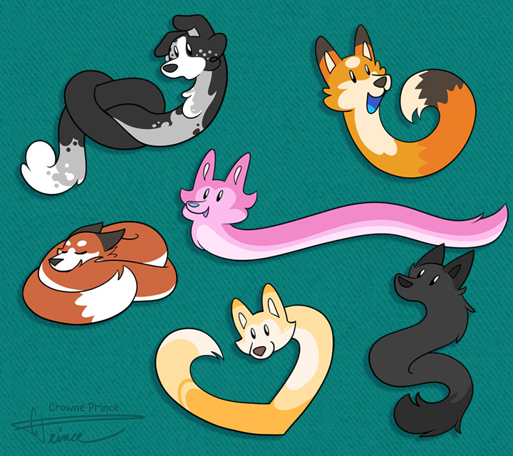 CrownePrints's tweet photo. All these lil' pipefoxes can be obtained as stickers and shirts and stuff! https://t.co/q80hv1Tx6g https://t.co/zojrT2TTdd