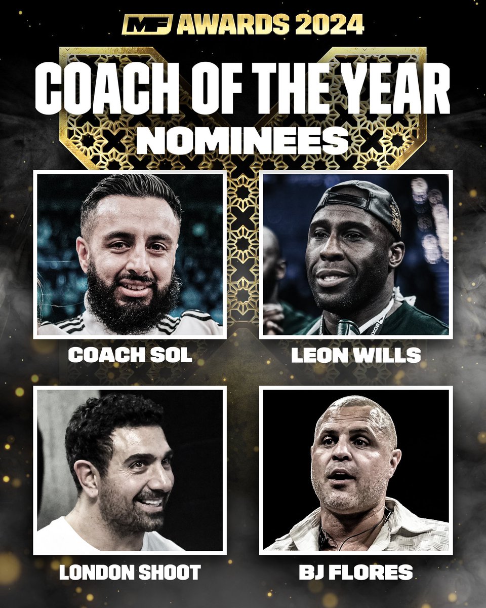 MisfitsBoxing's tweet photo. The MFB 2024 awards are coming 🏆

The nominees for 𝐂𝐎𝐀𝐂𝐇 𝐎𝐅 𝐓𝐇𝐄 𝐘𝐄𝐀𝐑 are in - leave your vote in the comments ⬇️ https://t.co/YcsYL5bbLP