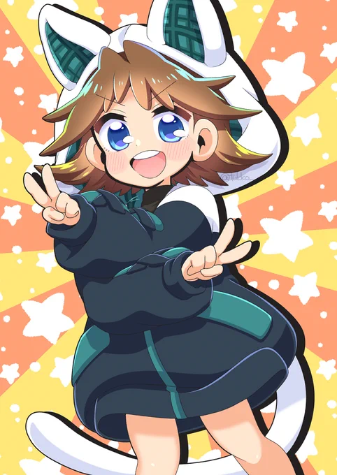 先日の「超比叡祭改二丙」で描かせていただいた比叡ちゃんたちです うれしい猫耳パーカーの設定画?付き! 
