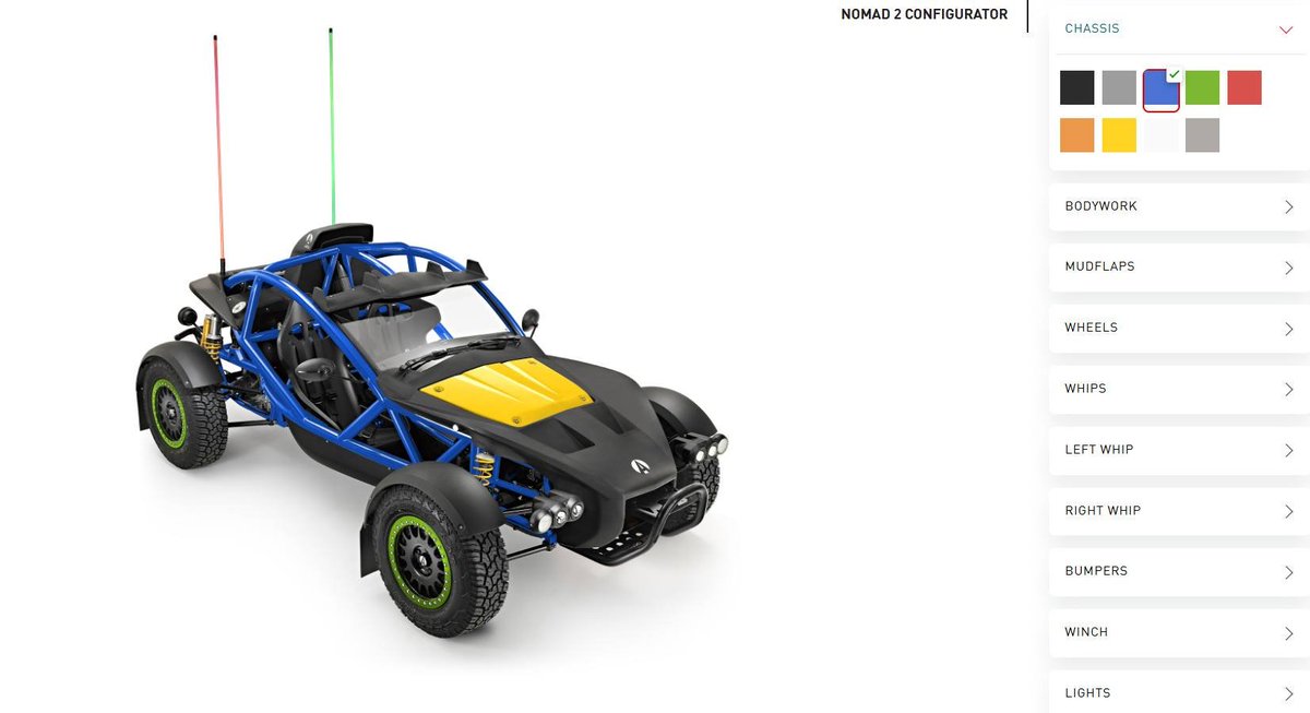 Ever wanted to see what your ideal Ariel Nomad 2 would look like? Now you can with our new online configurator!

Head to arielmotor.co.uk/ariel-vehicles… &amp; click 'Design your Ariel Nomad' near the bottom of the page. Post your funky designs  below!

#Ariel #Nomad2 #ArielNomad #SeriousFun