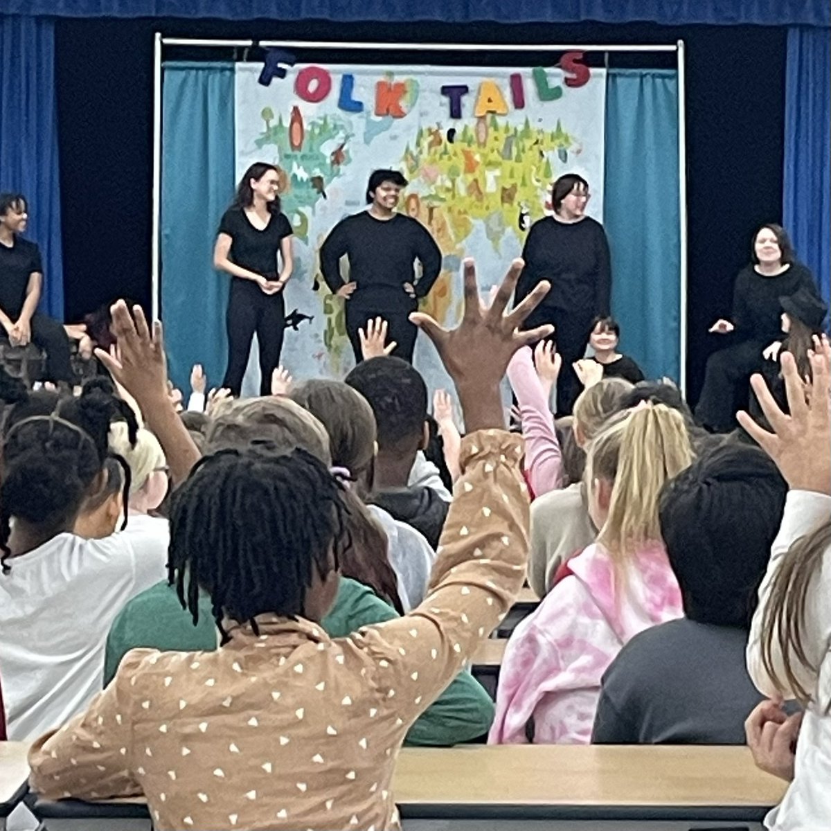 We are enjoying the <a href="/vpaatheatre/">Vpaatheatre</a> performance Folk Tails! <a href="/RosemontForest/">Rosemont Forest Elem</a>