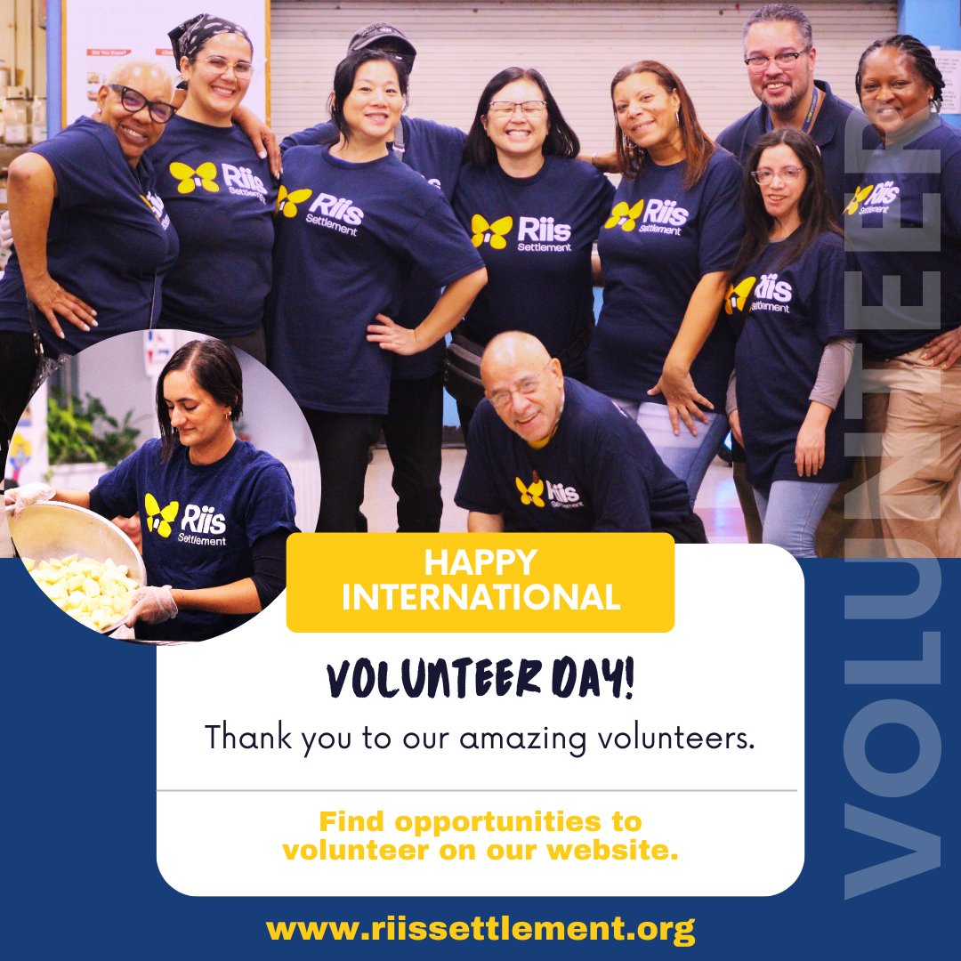 Today is International Volunteer Day, and we’re celebrating the fantastic volunteers who support Riis! We’re so grateful to them all. If you are interested in volunteering at Riis, please click the link in our bio for current opportunities! #internationalvolunteerday #nonprofit