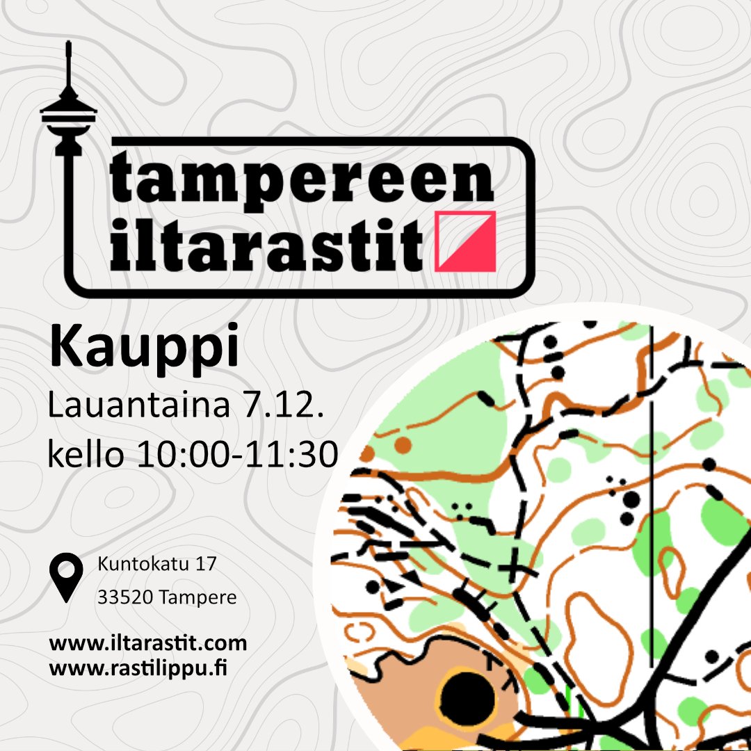 Tulevan lauantain rastit päästään juoksemaan lumisissa metsämaastoissa. Ratamestarin mukaan perinteiseen Kaupin maastoon on tällä kertaa tehty viime aikaisista radoista poikkeavat radat 🌲

Huomioithan, että tapahtumassa on omatoiminen pysäköinti

Tervetuloa suunnistamaan!