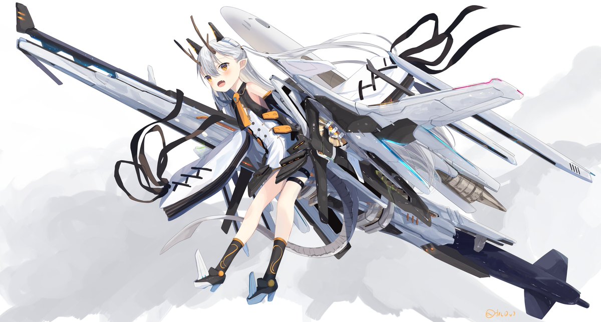「龍娘ちゃん装備差分(追加ブースター、爪装備) 」|Sijimisoのイラスト