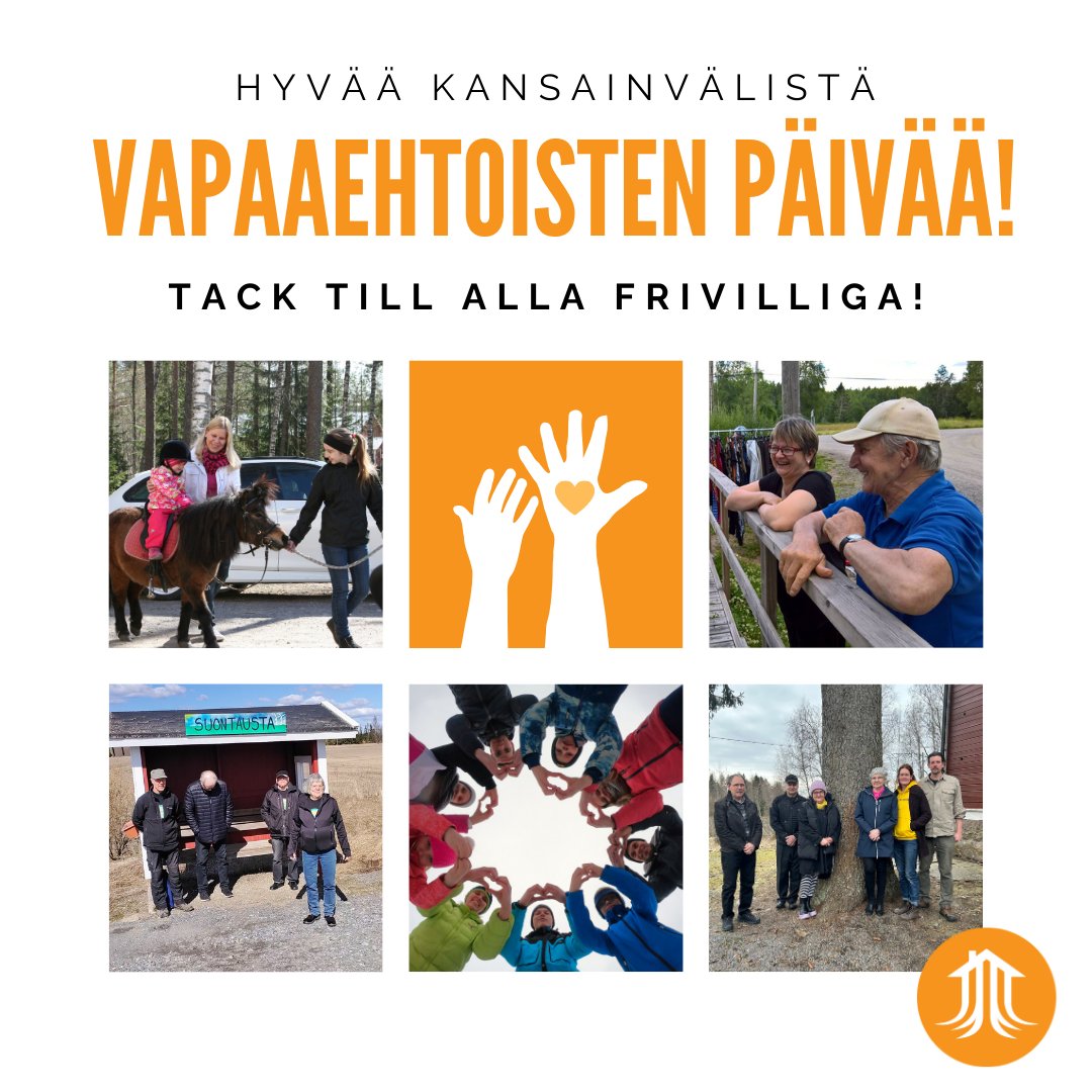 Haluamme välittää sydämellisen kiitoksemme kaikille teille tuhansille mahtaville vapaaehtoisille kylillä ja muuallakin! 🧡 

Tack till alla frivilliga! 🧡

#vapaaehtoiset #vapaaehtoistenpaiva