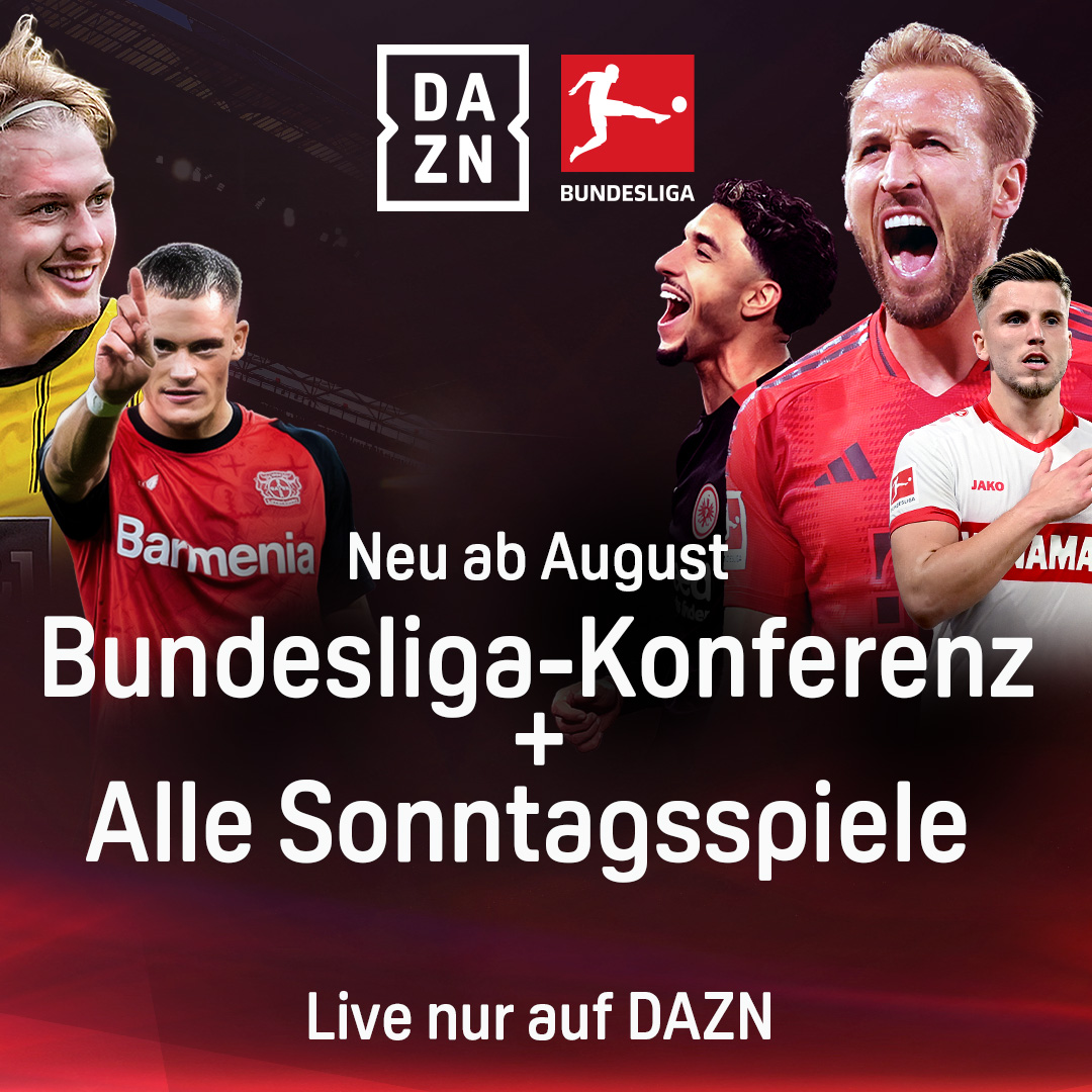 DAZN_DE's tweet photo. DAZN zeigt ab der neuen Saison noch mehr Bundesliga - die Samstags-Konferenz und alle Sonntags-Spiele seht Ihr live nur auf DAZN 🙌 https://t.co/xw4H50Yx35