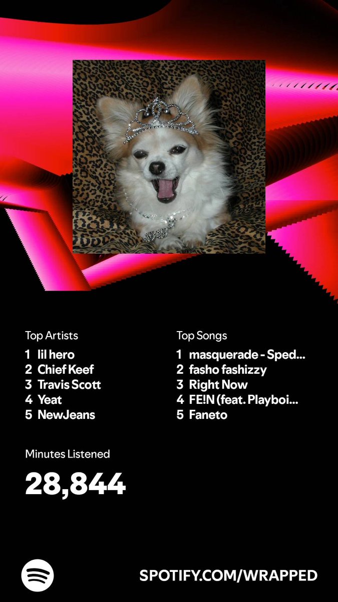 GyaruwitchB's tweet photo. I listened for 28,844 minutes in 2024. What about you? #SpotifyWrapped   https://t.co/ByVZtKfqhG https://t.co/kK2Fk1tf7w