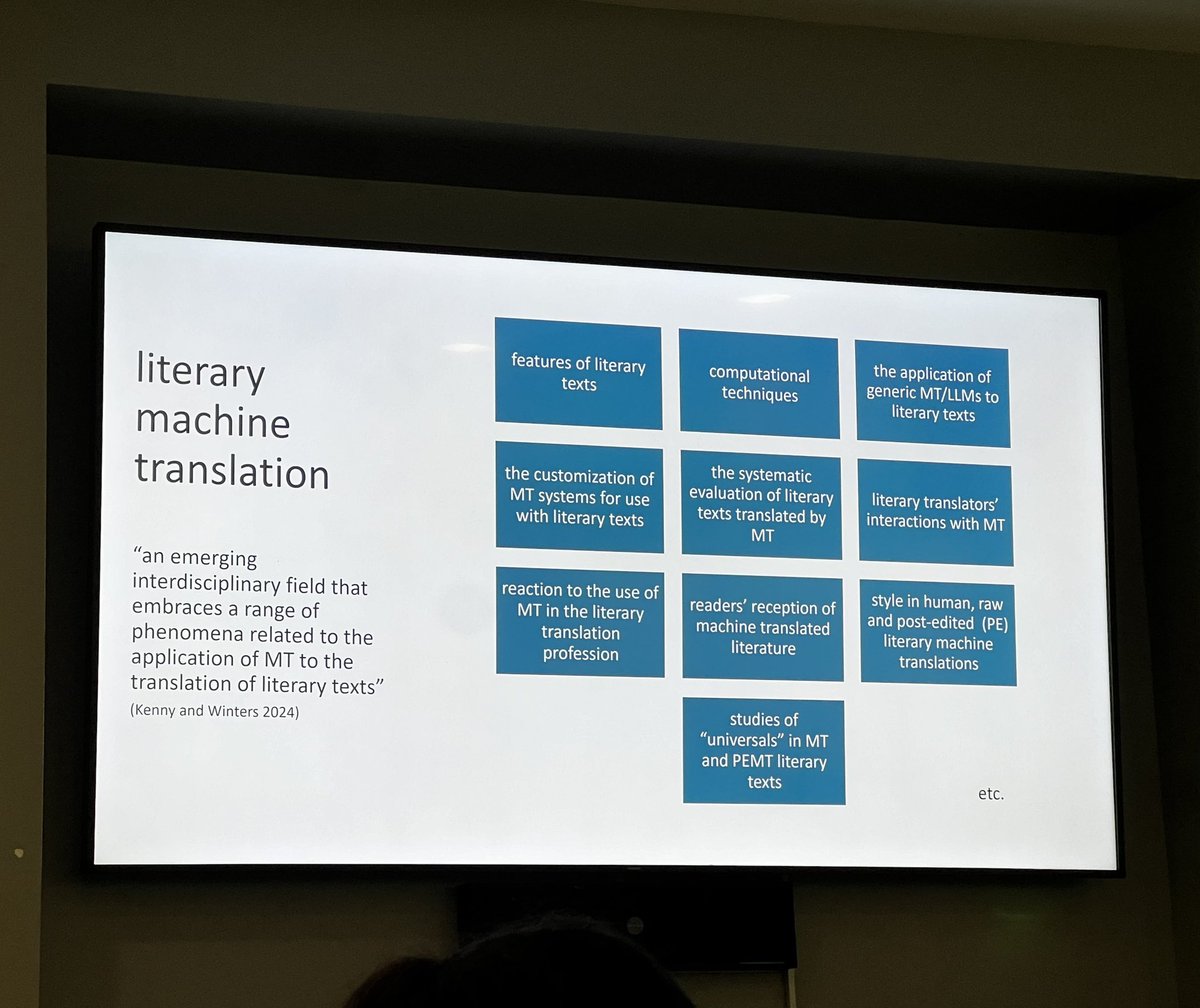 Starting the 1st day of #IPCITI2024 with Prof. Dorothy Kenny and an exciting talk about Al and Machine Translation in Literary texts!