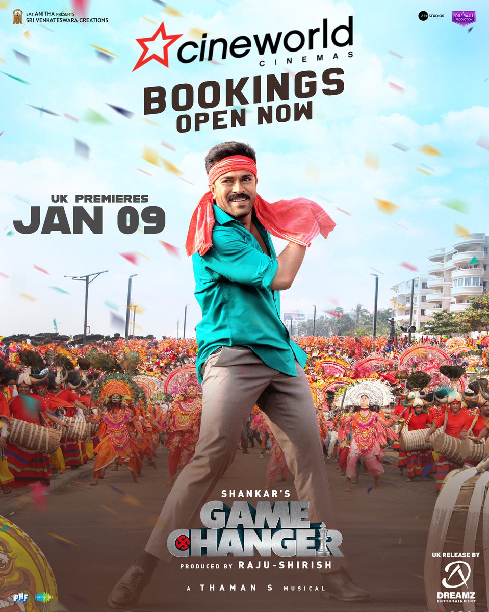 RCcultSurya's tweet photo. Bookings Open Now 💥
#RamChanger #GameChanger https://t.co/1kU1nm7AdS