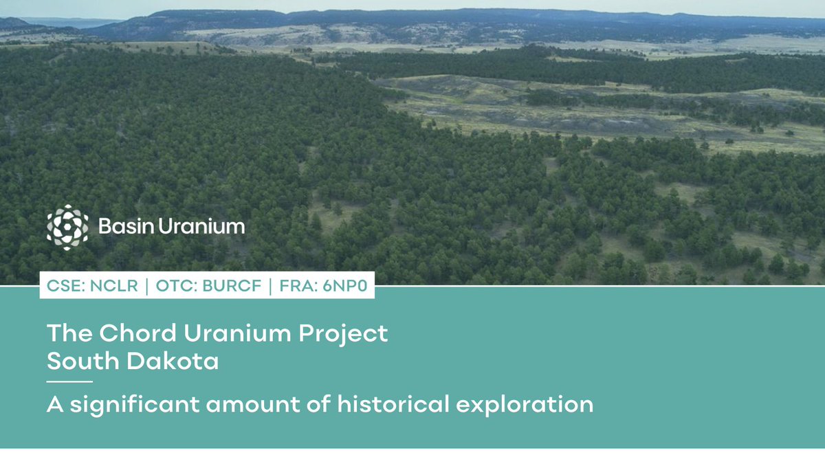 📊 The Chord Project has seen a significant amount of historical exploration with over 500 drill holes which has made for a sizeable historic resource

Read more 👉 stockmkt.info/49eYS2j

🇨🇦 $NCLR 🇺🇸 $BURCF 🇩🇪 FRA: 6NP0
#CSEstocks #OTCMarkets #juniormining #uraniummining