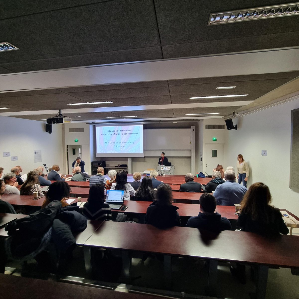 🔴 En direct à l'École : #MinesNancy, <a href="/INERIS_fr/">Ineris</a>  et <a href="/GeoRessources/">GeoRessources</a> fêtent leur 60 ans de collaboration ! 🤝