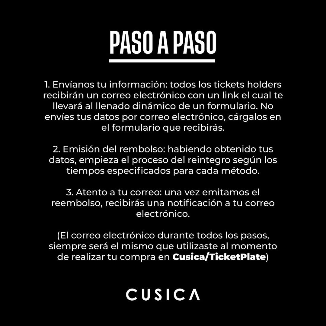 ConcertsMusicVe's tweet photo. Paso a paso con los reembolsos del #CusicaFest2024 y @rawayana. Guiándose por varios métodos de pago: hoy mandarán formularios donde habiendo obtenido sus datos, empezarían cada proceso que emitirá tu reembolso y ya hecho, mandan una notificación al correo electrónico 👆🏼📨 https://t.co/YcQEprg0CB