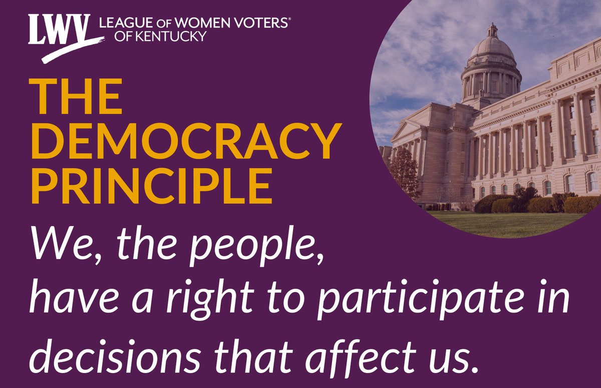 LWVKY has identified eight ways the Kentucky legislature rushes legislation with negative compounding effects on the public’s participation in the legislative process. #LWVKY #DemocracyPrinciple #HowCanTheyDoThat #KYGA25 LWVKY.org/how-can-they-d…