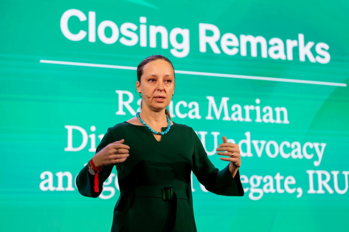 the_IRU's tweet photo. "Where is the grid?" and "Why push electrification if the conditions aren't there?" asked Raluca Marian at #POLITICOSustainableWeek yesterday.
Missed her intervention?
Catch her full remarks (38:00) and the engaging debates on #alternativefuels here ➡️ https://t.co/tEj3yrhyF3 https://t.co/rUiGIPJUvs
