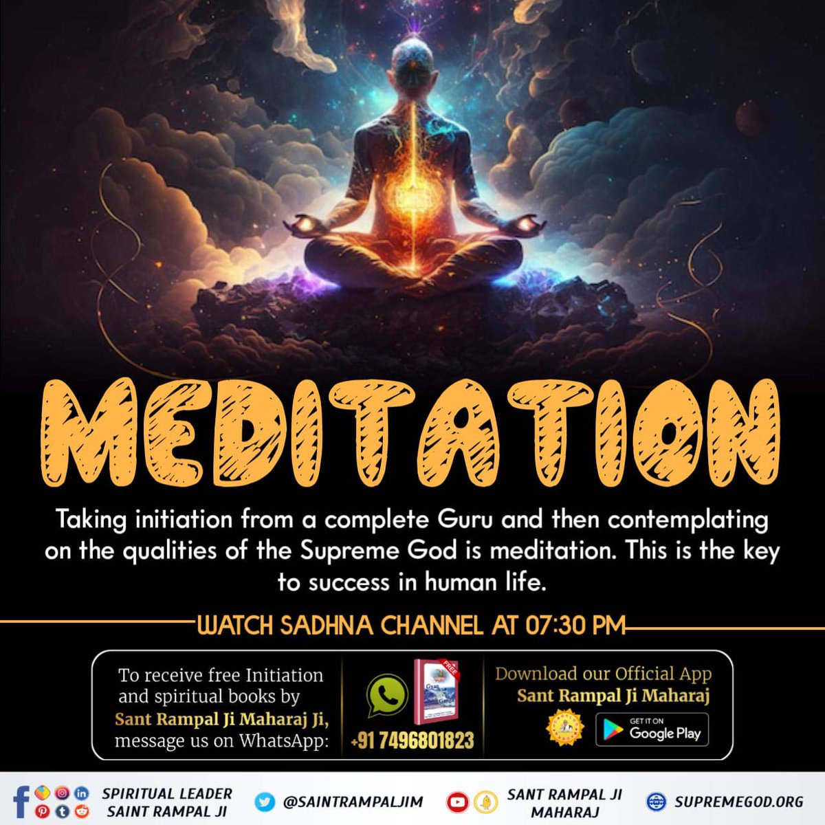 Neerajtomar315's tweet photo. #ध्यान_की_सही_विधि_और_लाभ
#What_Is_Meditation #Meditation #MeditationPractice #Meditate #Buddhist #Samadhi #Shirdi #saibaba
#dhyana #hathayoga #Buddhism #Buddha #बुद्ध #astrology #mantra #reels #yoga #yogateacher
#SantRampalJiMaharaj #GyanGanga https://t.co/koyPq5sxVB