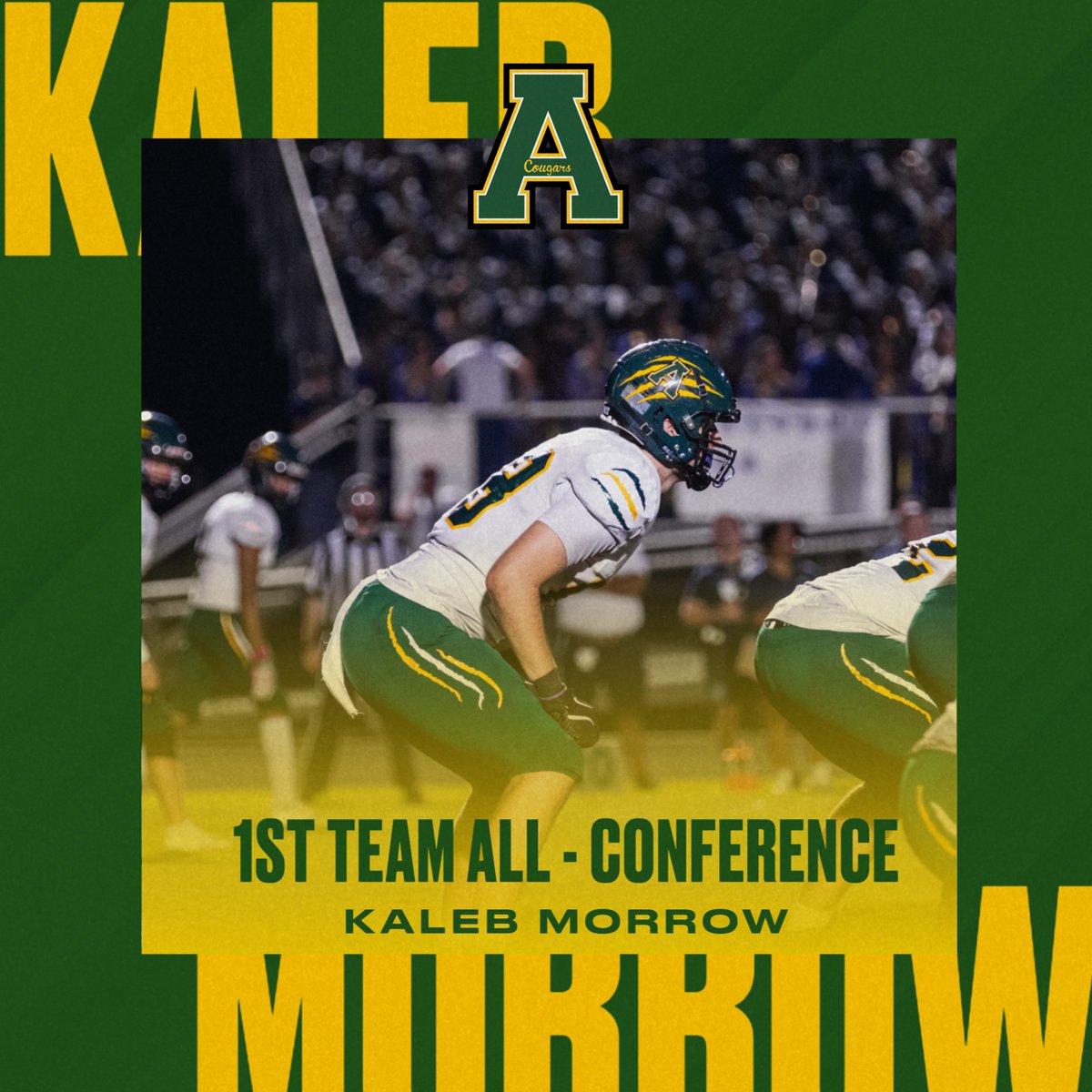 ApexFBRecruits's tweet image. Congratulations to TE Kaleb Morrow on being selected as an All-Conference player for this season! @apexhsathletics @apexcougarclub