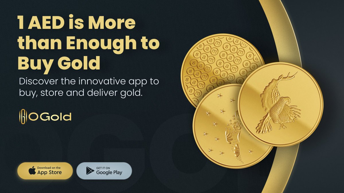 OgoldApp's tweet photo. π° Build Your Wealth from Scratch with OGOLD! Start your 24K gold with 1AED:
βοΈ Live prices for smarter investments
βοΈ 0% storage feesβyour wealth, your savings
βοΈ Physical gold delivery
π² Download OGOLD today.
#OGOLD #InvestSmart #GoldInvestment #SecureInvesting https://t.co/BFvPiGjjcd