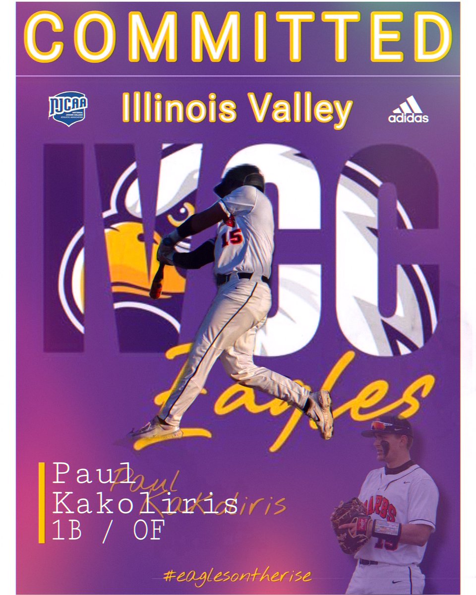 paul_kakoliris's tweet photo. I am proud to announce that I will be continuing my academic and athletic career at Illinois Valley Community College! I want to thank my family, coaches, and friends who have helped me along the way. Excited to see what the future holds and ready to get to work🦅@IVBaseball01 https://t.co/DKItthnaGc