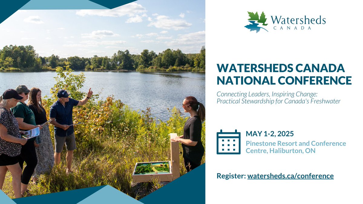 Network with passionate lake leaders and environmental professionals, share innovative success stories, and discover science-driven practical solutions at the Watersheds Canada National Conference!

Taking place May 1-2, 2025 in Haliburton, ON, this event will bring together