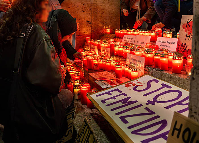 Zum internationalen Tag gegen Gewalt an Frauen demonstrierten am 25. November 2024 mehr als 1.500 Menschen in Berlin.
Fotos: umbruch-bildarchiv.org/demo-gegen-gew…