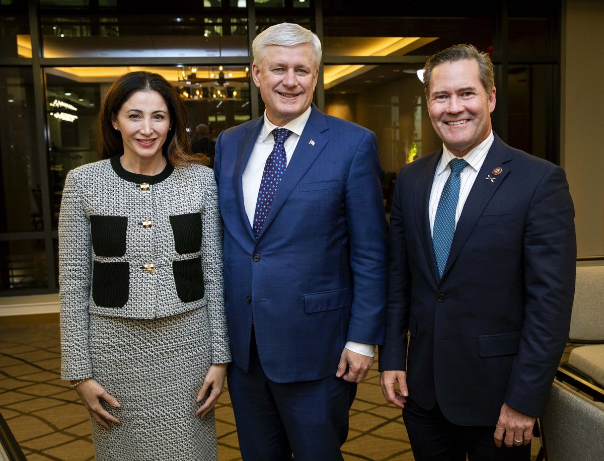 Stephen Harper (@stephenharper) on Twitter photo #IDUForum2024 was honoured to welcome US National Security Advisor Designate <a href="/michaelgwaltz/">Mike Waltz</a> and his wife Dr. <a href="/JuliaNesheiwat/">Julia Nesheiwat</a> to our IDU Forum opening dinner. Congressman, thank you for sharing your deep insight into the global threats to democracy and freedom we must face #IDUForum2024 was honoured to welcome US National Security Advisor Designate <a href="/michaelgwaltz/">Mike Waltz</a> and his wife Dr. <a href="/JuliaNesheiwat/">Julia Nesheiwat</a> to our IDU Forum opening dinner. Congressman, thank you for sharing your deep insight into the global threats to democracy and freedom we must face