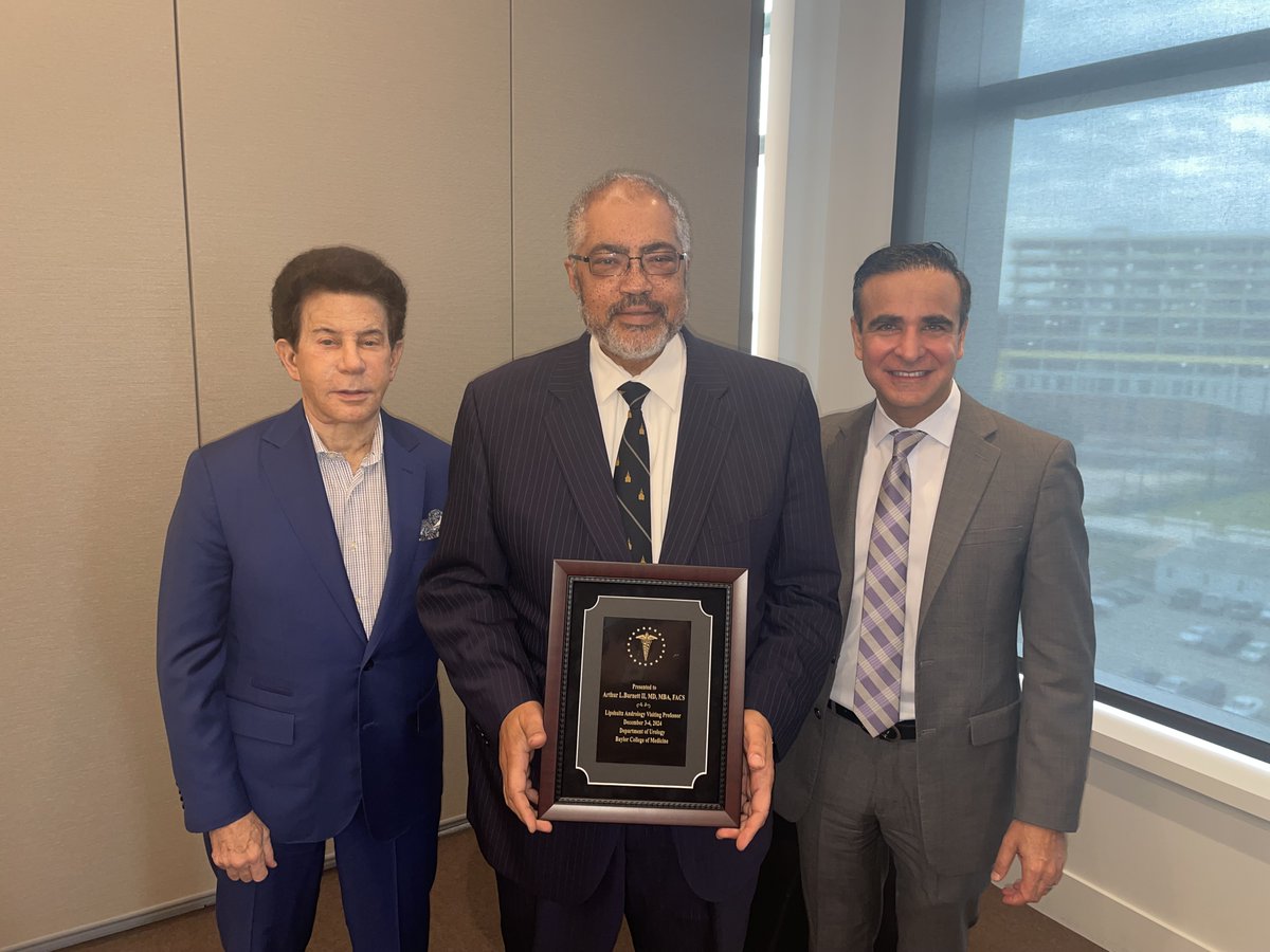 The Scott Department of Urology was honored to host Dr. Arthur Burnett II as our 2nd Larry I. Lipshultz Andrology Visiting Professor.   

Over two days, he shared invaluable insights on priapism and penile transplants. We're grateful for this enriching experience! 

#BCMUrology