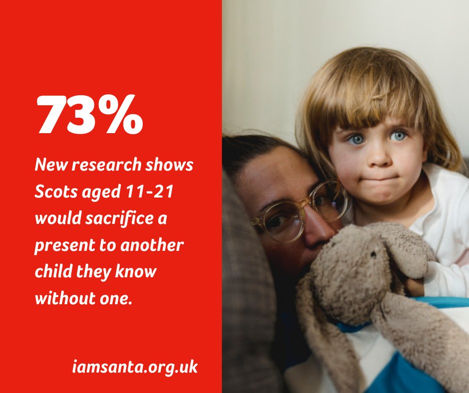 NEW📣We spoke to children and young people across Scotland about their concerns on poverty, and many were willing to donate a present this Christmas to help.

That’s why we're asking you to hear their message and back our Secret Santa campaign: iamsanta.org.uk

[1/3]
