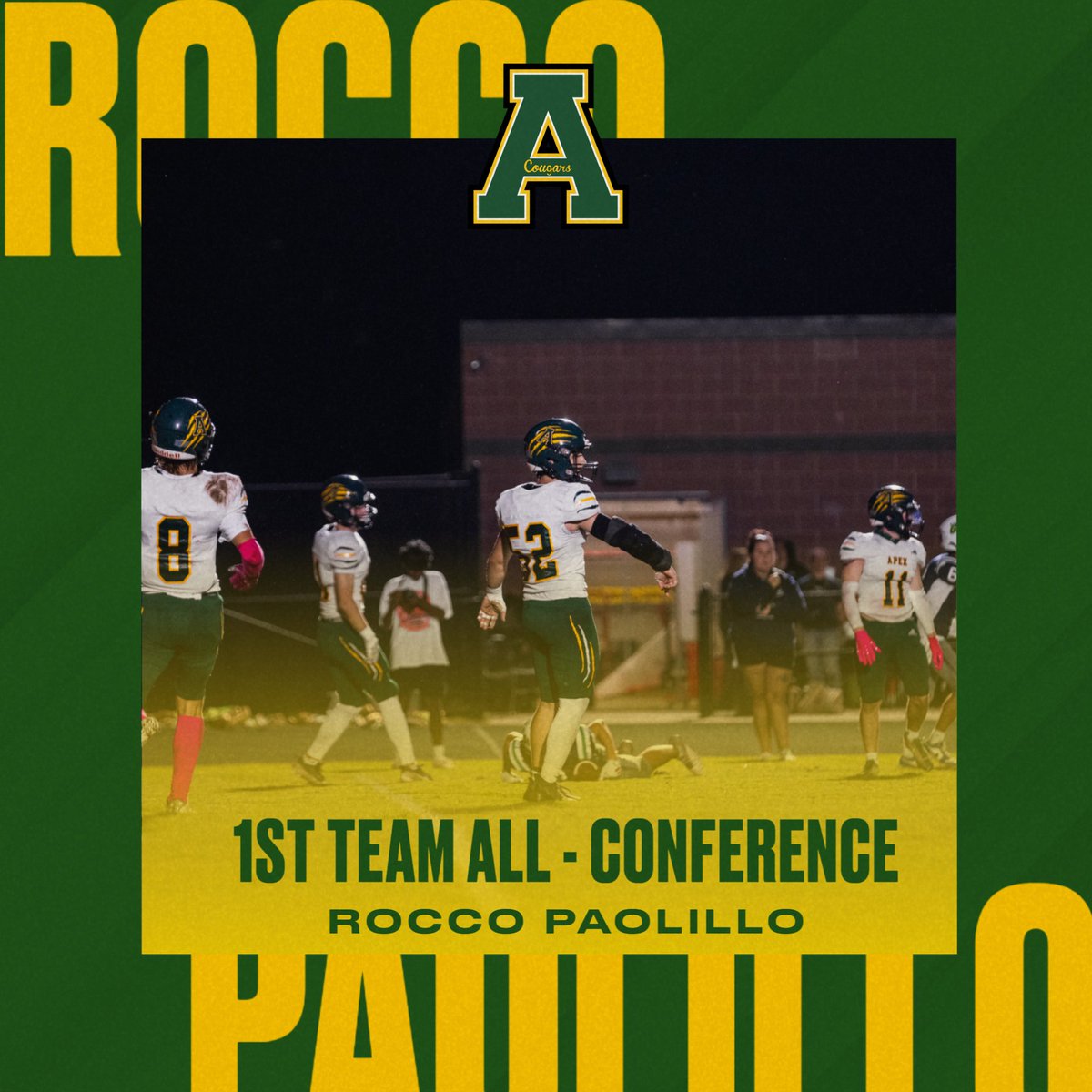 Apex High School Football Recruiting (@apexfbrecruits) on Twitter photo Congratulations to LB Rocco Paolillo for being selected as an All-Conference player this season! <a href="/apexcougarclub/">Apex Cougar Club</a> <a href="/apexhsathletics/">Apex Athletics</a> <a href="/ApexFB/">Apex High School Football</a> Congratulations to LB Rocco Paolillo for being selected as an All-Conference player this season! <a href="/apexcougarclub/">Apex Cougar Club</a> <a href="/apexhsathletics/">Apex Athletics</a> <a href="/ApexFB/">Apex High School Football</a>