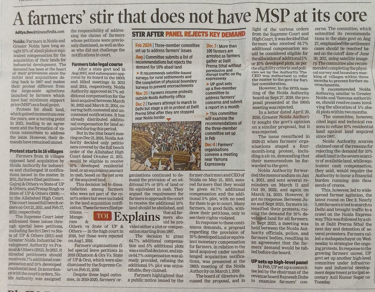aditya dev (@adityadevtoi) on Twitter photo A farmers' stir that does not have MSP at its core #FarmersProtest #FarmersProtest2024 #Noida #NoidaAuthority #GreaterNoidaAuthority #GreaterNoida <a href="/noida_authority/">NOIDA Authority</a> <a href="/OfficialGNIDA/">Greater Noida Industrial Development Authority</a> <a href="/CeoNoida/">CEO, NOIDA Authority</a> <a href="/ChiefSecyUP/">Chief Secretary, GoUP</a> <a href="/myogiadityanath/">Yogi Adityanath</a> A farmers' stir that does not have MSP at its core #FarmersProtest #FarmersProtest2024 #Noida #NoidaAuthority #GreaterNoidaAuthority #GreaterNoida <a href="/noida_authority/">NOIDA Authority</a> <a href="/OfficialGNIDA/">Greater Noida Industrial Development Authority</a> <a href="/CeoNoida/">CEO, NOIDA Authority</a> <a href="/ChiefSecyUP/">Chief Secretary, GoUP</a> <a href="/myogiadityanath/">Yogi Adityanath</a>