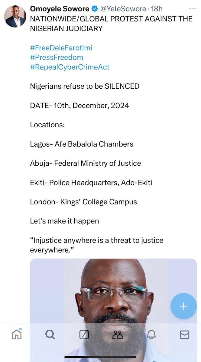 ChidiOdinkalu's tweet photo. Pls choose where you can show up, within or outside #Nigeria. @KingsCollegeLon is an important venue for those in London.

#PressFreedom 
#FreeDeleFarotimi https://t.co/8YdftLnJHW