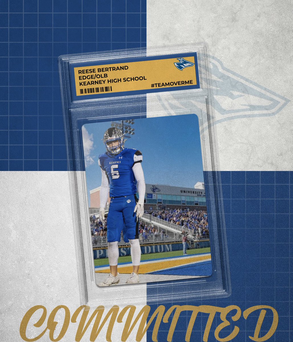 Reese Bertrand (@reesebertrand) on Twitter photo COMMITTED!!🤘🏻💙 #AGTG #Home #Lopesup <a href="/CoachRHeld/">Ryan Held</a> <a href="/_CoachDelk/">Jake Mandelko</a> @Coach_TMunson <a href="/UNK_Football/">UNK Football</a>
<a href="/KHSbearcatFB/">KHS Bearcat Football</a> COMMITTED!!🤘🏻💙 #AGTG #Home #Lopesup <a href="/CoachRHeld/">Ryan Held</a> <a href="/_CoachDelk/">Jake Mandelko</a> @Coach_TMunson <a href="/UNK_Football/">UNK Football</a>
<a href="/KHSbearcatFB/">KHS Bearcat Football</a>